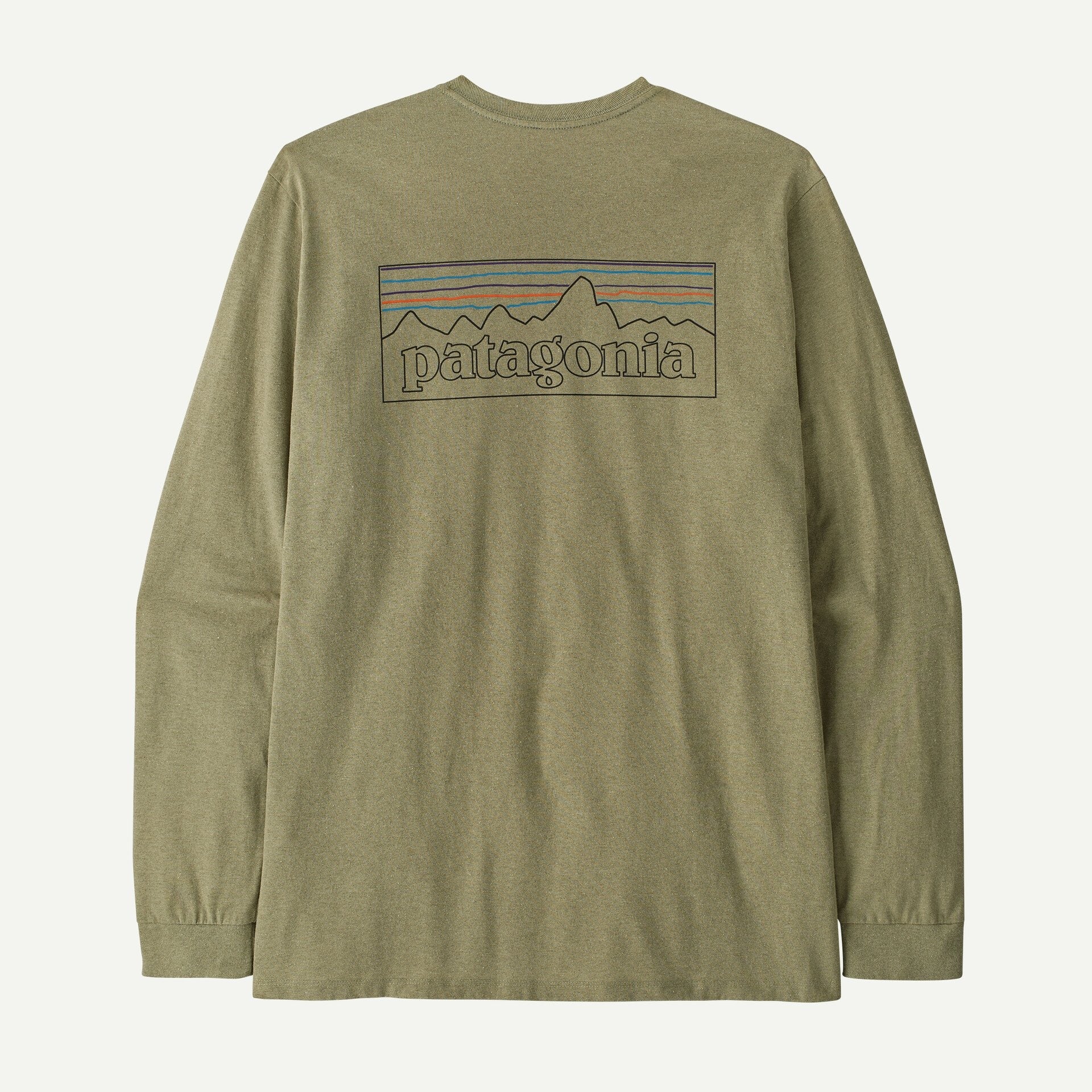 Patagonia Men's Long-Sleeved P-6 Logo Responsibili-Tee®-P-6 Outline: Gumtree Green | Patagonia | T Shirt - Northshore Newquay - Surf/Skate Shop
