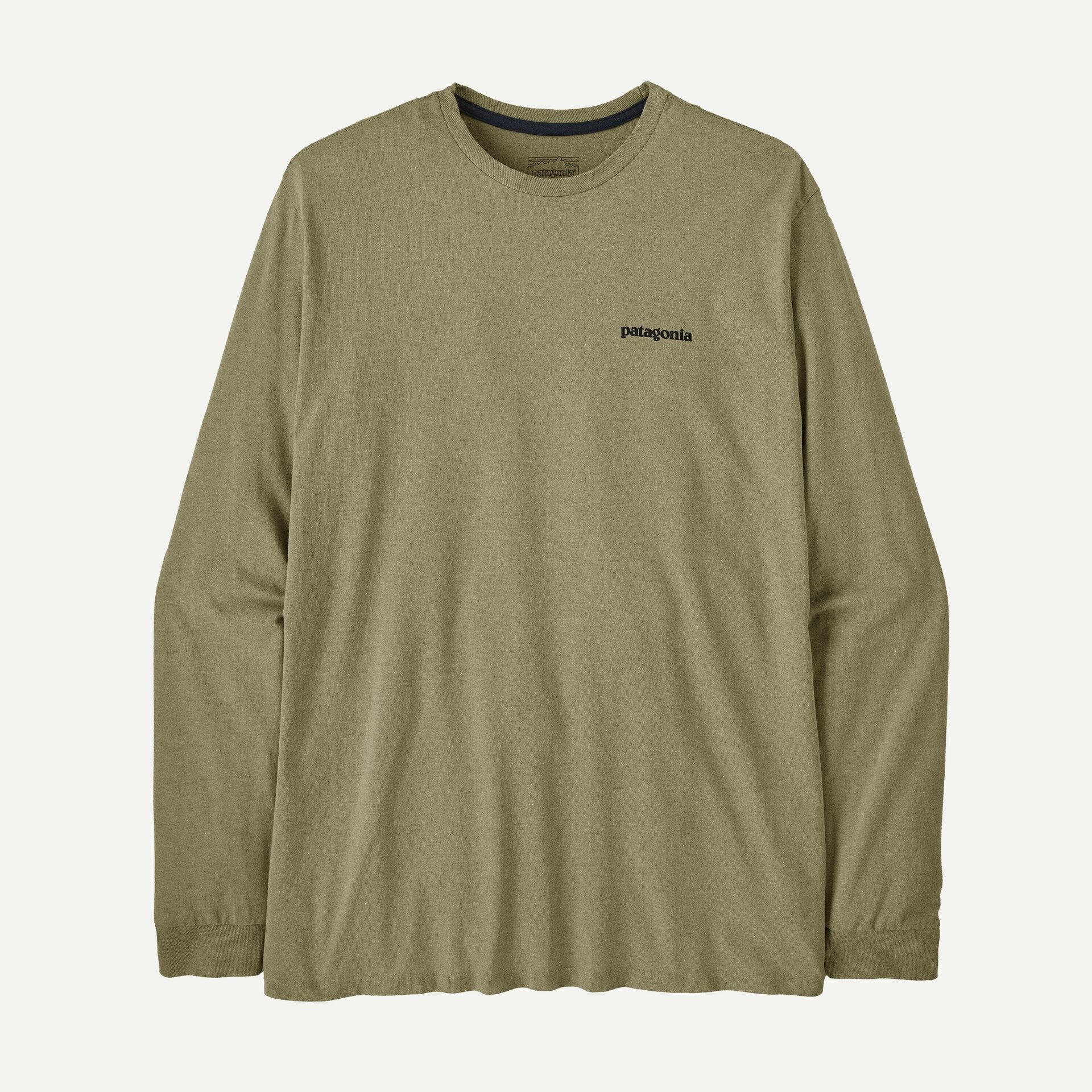 Patagonia Men's Long-Sleeved P-6 Logo Responsibili-Tee®-P-6 Outline: Gumtree Green | Patagonia | T Shirt - Northshore Newquay - Surf/Skate Shop