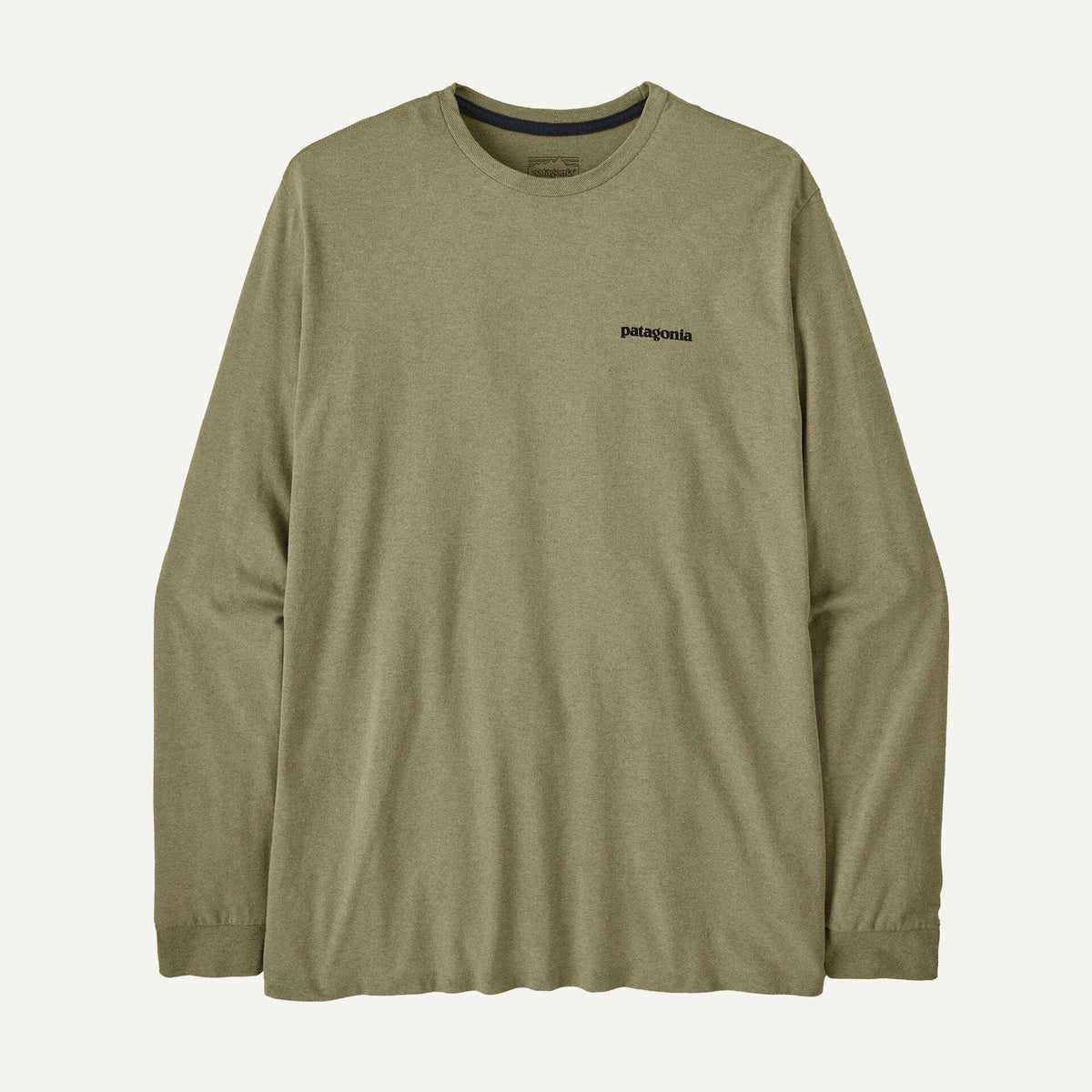 Patagonia Men's Long-Sleeved P-6 Logo Responsibili-Tee®-P-6 Outline: Gumtree Green | Patagonia | T Shirt - Northshore Newquay - Surf/Skate Shop