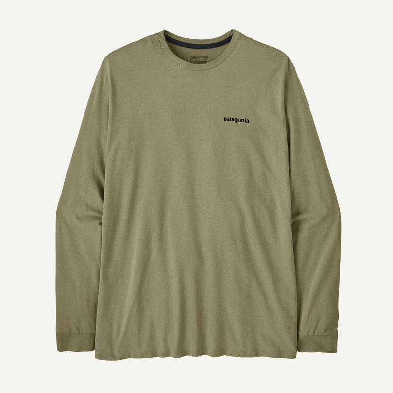 Patagonia Men's Long-Sleeved P-6 Logo Responsibili-Tee®-P-6 Outline: Gumtree Green | Patagonia | T Shirt - Northshore Newquay - Surf/Skate Shop