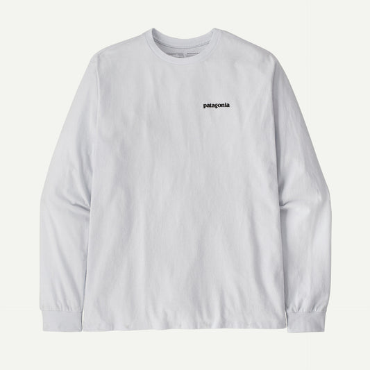 Patagonia Men's Long-Sleeved P-6 Logo Responsibili-Tee®- White | Patagonia |