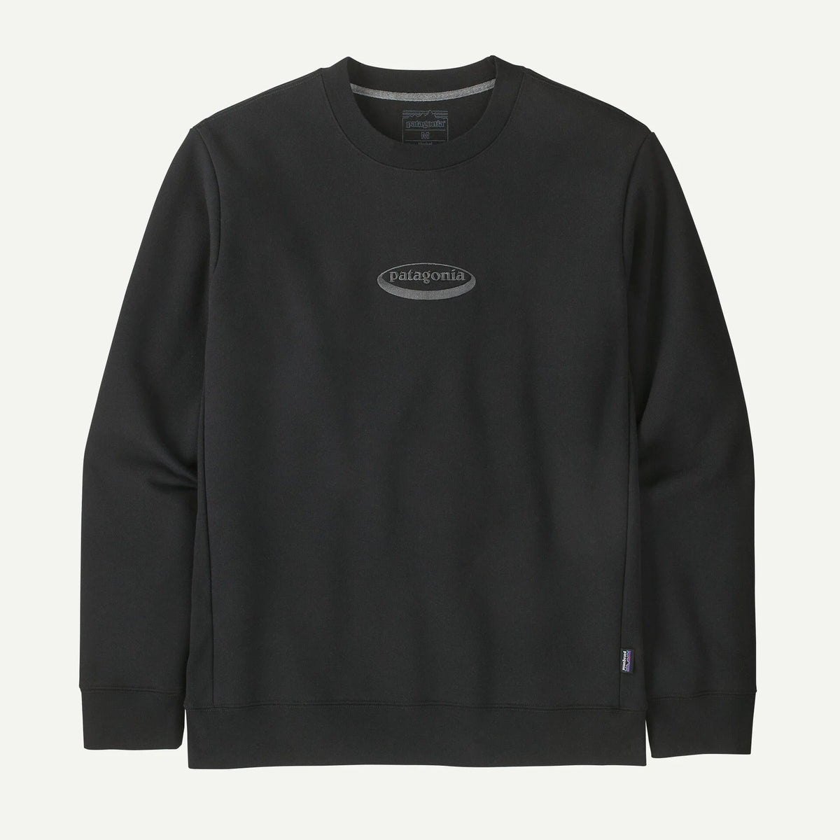 Patagonia Men's '95 Oval Logo Uprisal Crew Sweatshirt-Black