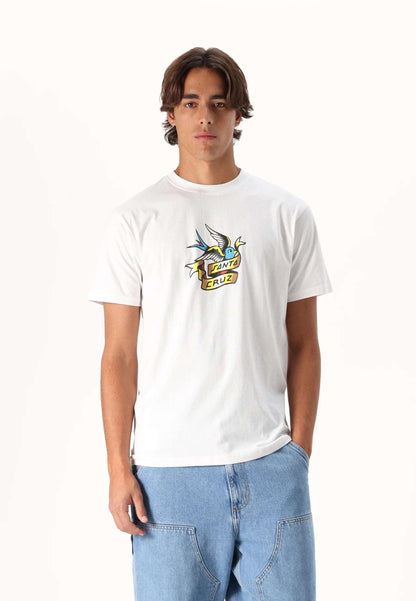 SANTA CRUZ MEN'S SOMMER SPARROW T SHIRT - WHITE | Santa Cruz |