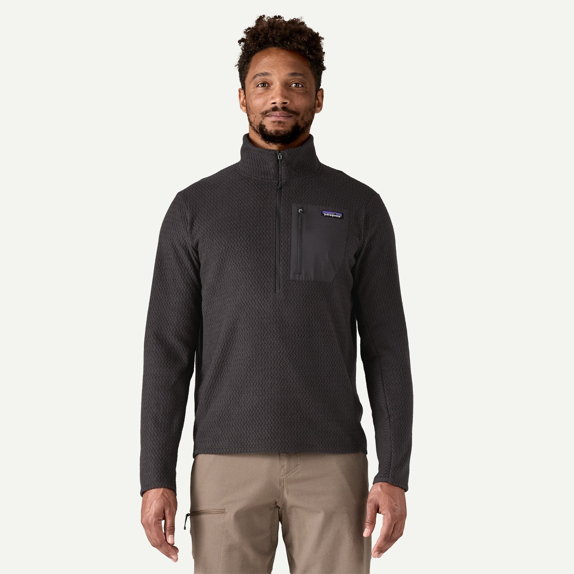 Patagonia Men's R1® Air Fleece Zip-Neck-Black | Patagonia |