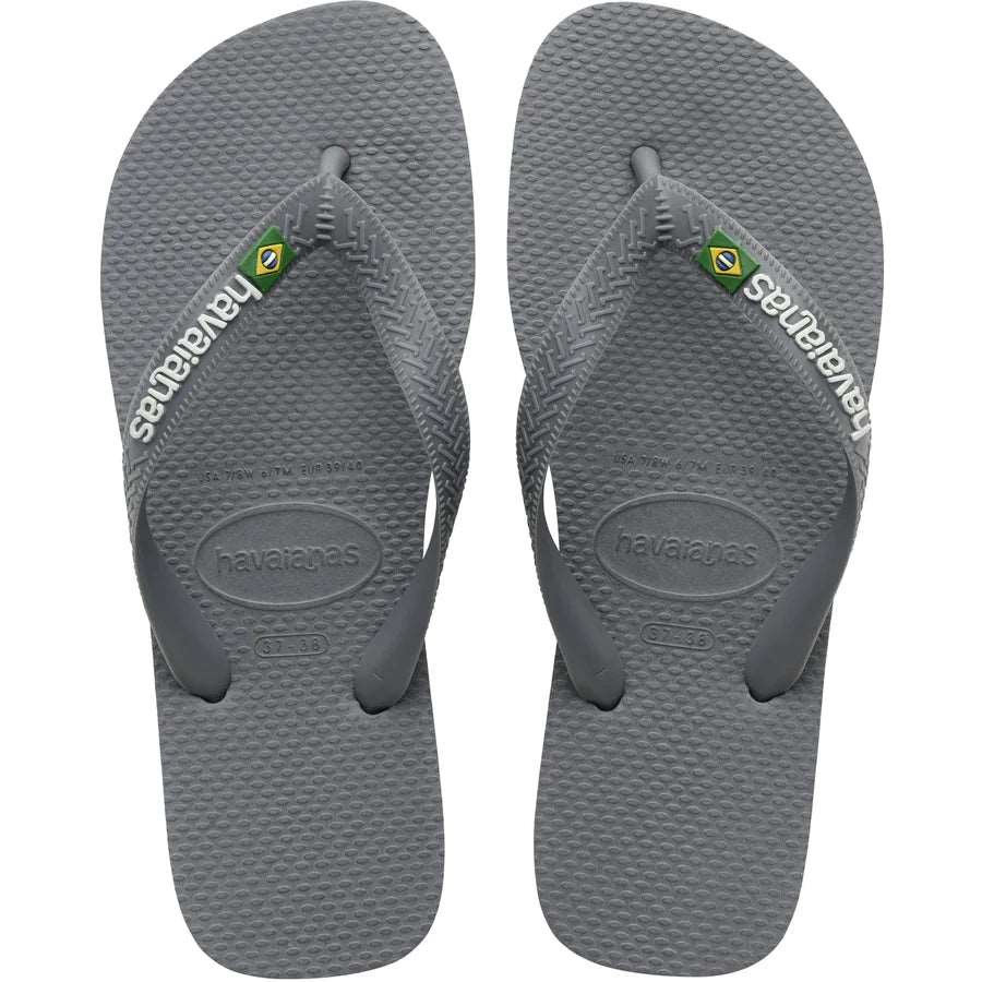 HAVAIANAS BRASIL LOGO - STEEL GREY | Havaianas | flip flop - Northshore Newquay - Surf/Skate Shop