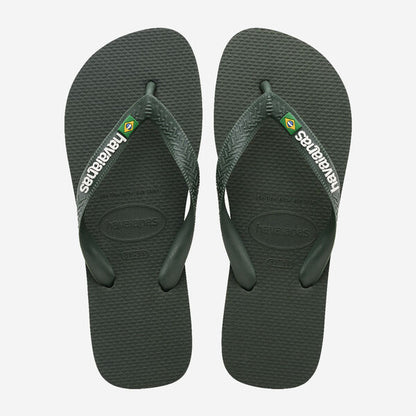 Havaianas Brasil Logo-Green Olive/Green | Havaianas | Flip Flops