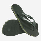 Havaianas Brasil Logo-Green Olive/Green | Havaianas | Flip Flops