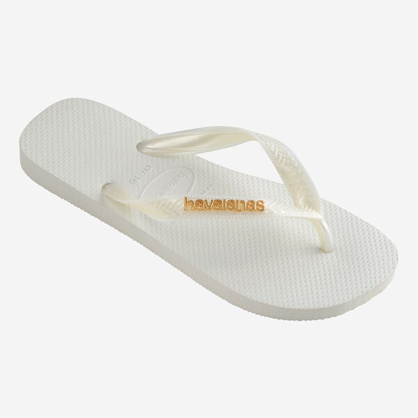 Havaianas Top Logo Metallic-White | Havaianas | - Northshore Newquay - Surf/Skate Shop