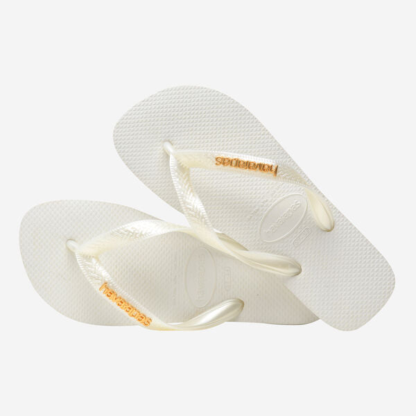 Havaianas Top Logo Metallic-White | Havaianas | - Northshore Newquay - Surf/Skate Shop