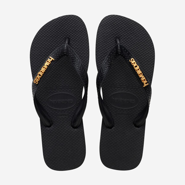 Havaianas Top Logo Metallic-Black | Havaianas | - Northshore Newquay - Surf/Skate Shop