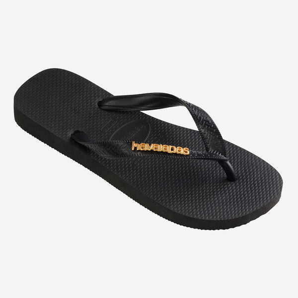 Havaianas Top Logo Metallic-Black | Havaianas | - Northshore Newquay - Surf/Skate Shop