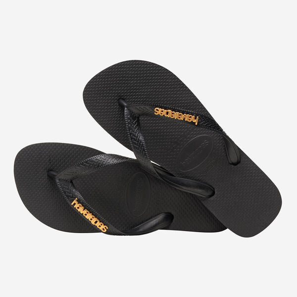 Havaianas Top Logo Metallic-Black | Havaianas | - Northshore Newquay - Surf/Skate Shop