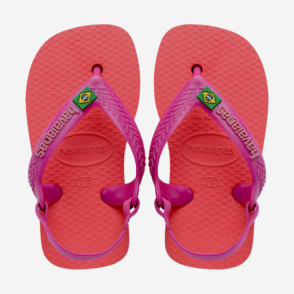 Havaianas Baby Brasil Logo-Coral/Pink 22 | Havaianas | - Northshore Newquay - Surf/Skate Shop