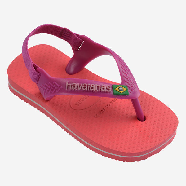 Havaianas Baby Brasil Logo-Coral/Pink | Havaianas | - Northshore Newquay - Surf/Skate Shop