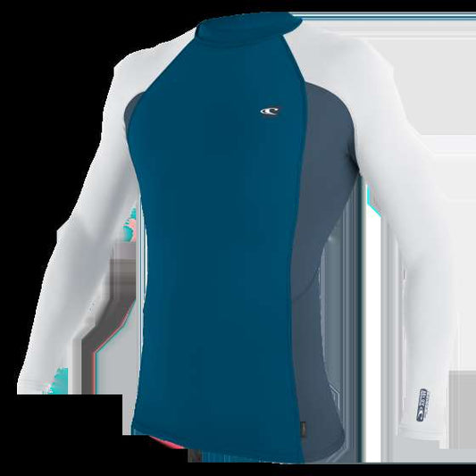 O'NEILL PREMIUM SKINS MENS LONG SLEEVE RASH VEST - ULTRA BLUE/COPENBLUE/WHITE | O’neill |