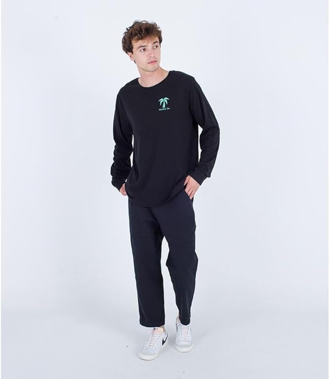 HURLEY EVD CHECKER PALM LONG SLEEVE TSHIRT | Hurley | - Northshore Newquay - Surf/Skate Shop