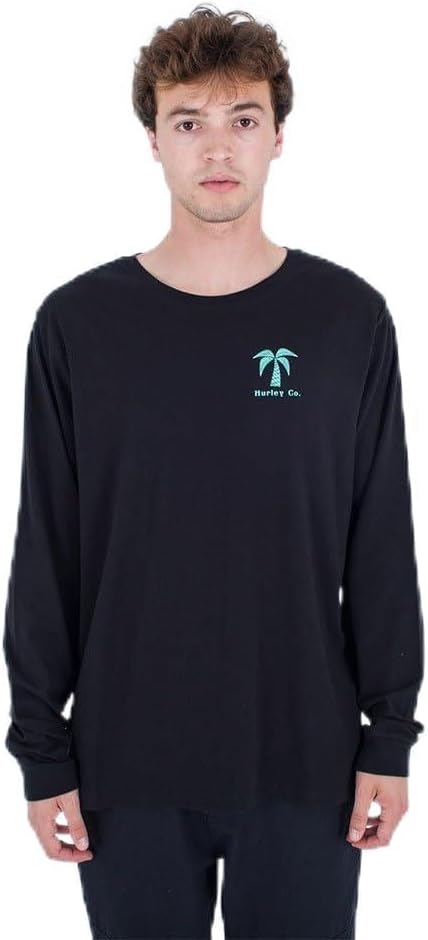 HURLEY EVD CHECKER PALM LONG SLEEVE TSHIRT | Hurley | - Northshore Newquay - Surf/Skate Shop