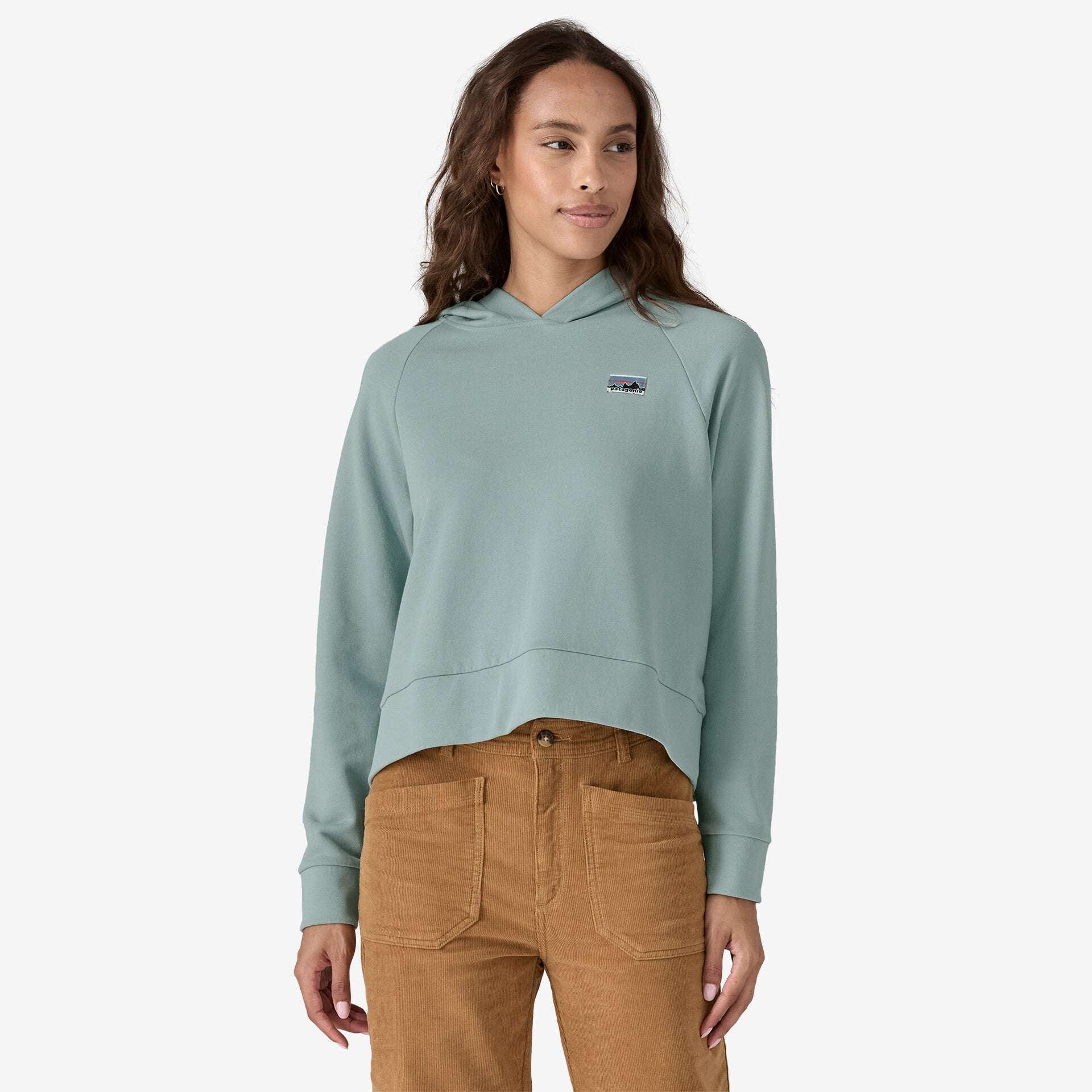 Patagonia Women's Regenerative Organic Certified™ Cotton Essential Hoody-Thermal Blue | Patagonia | - Northshore Newquay - Surf/Skate