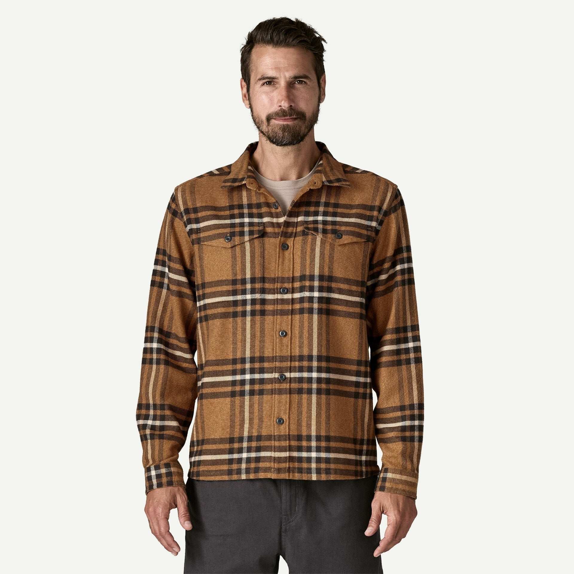 Patagonia Men's Fjord Flannel Shirt- Catch: Deer Brown | Patagonia | Shirt - Northshore Newquay - Surf/Skate
