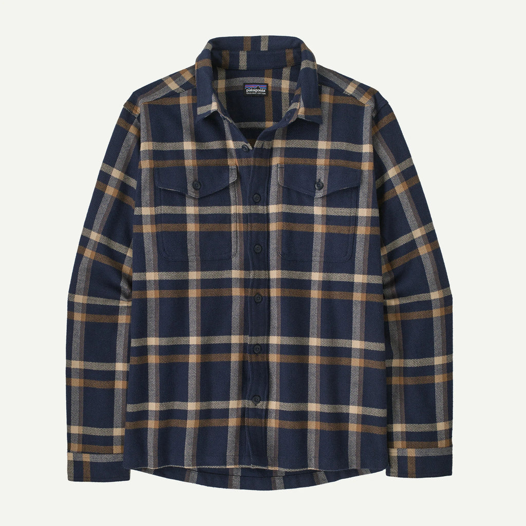 Patagonia Men's Fjord Flannel Shirt-Crossing: New Navy