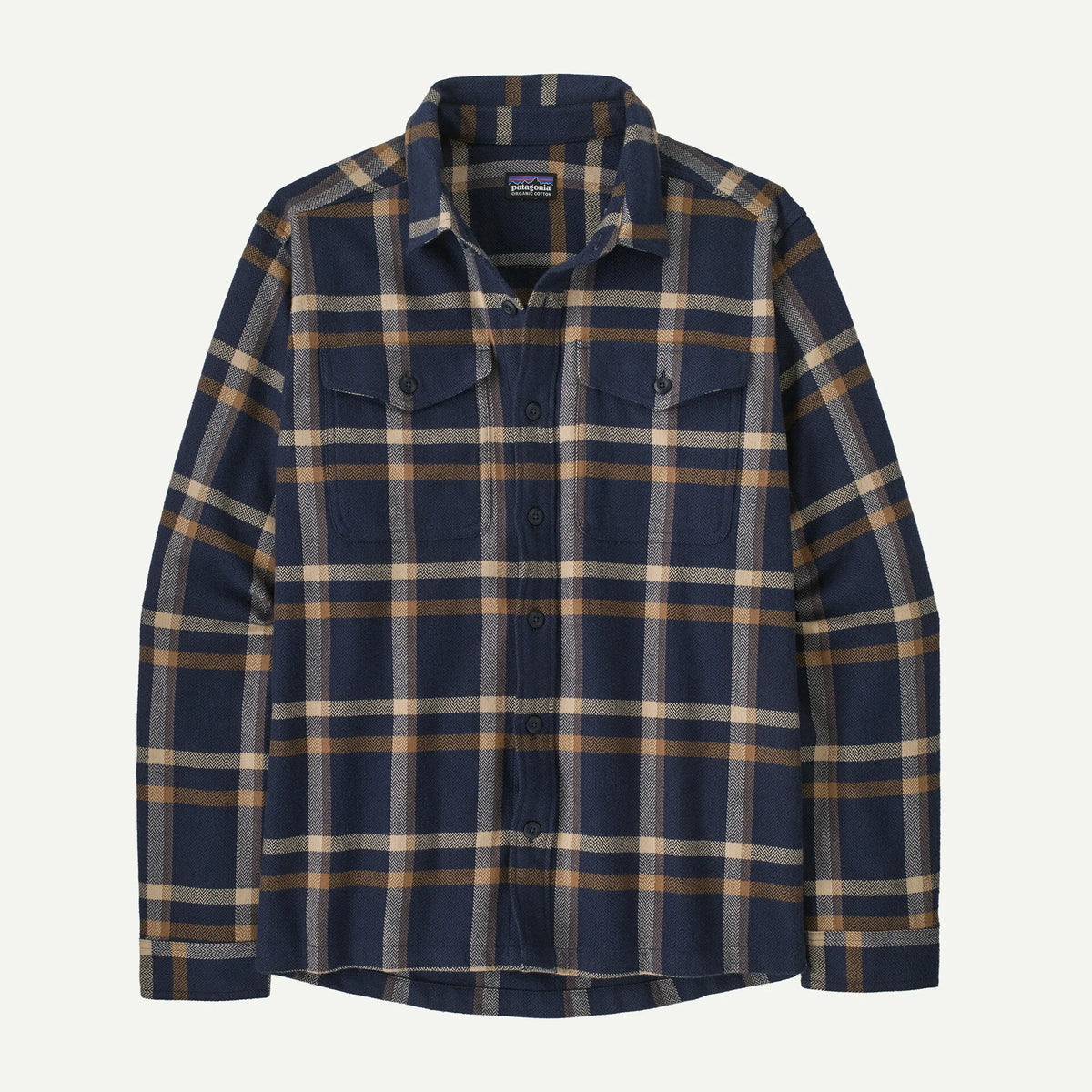 Patagonia Men's Fjord Flannel Shirt-Crossing: New Navy