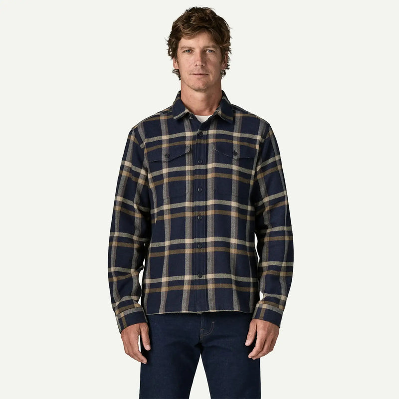 Patagonia Men's Fjord Flannel Shirt-Crossing: New Navy | Patagonia | - Northshore Newquay - Surf/Skate Shop