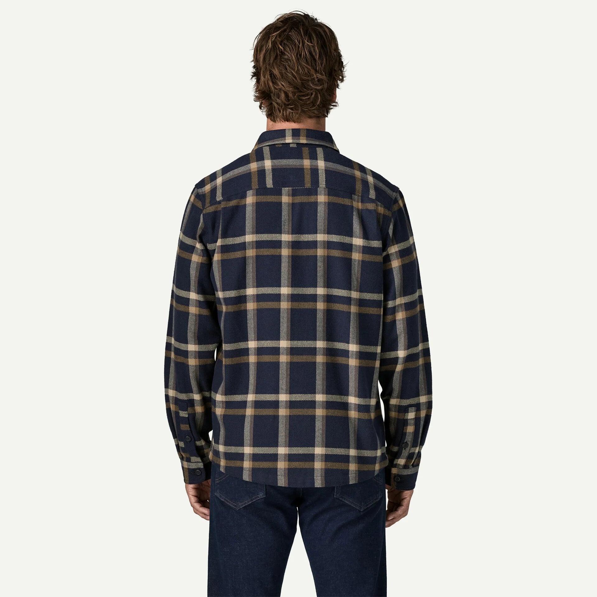 Patagonia Men's Fjord Flannel Shirt-Crossing: New Navy