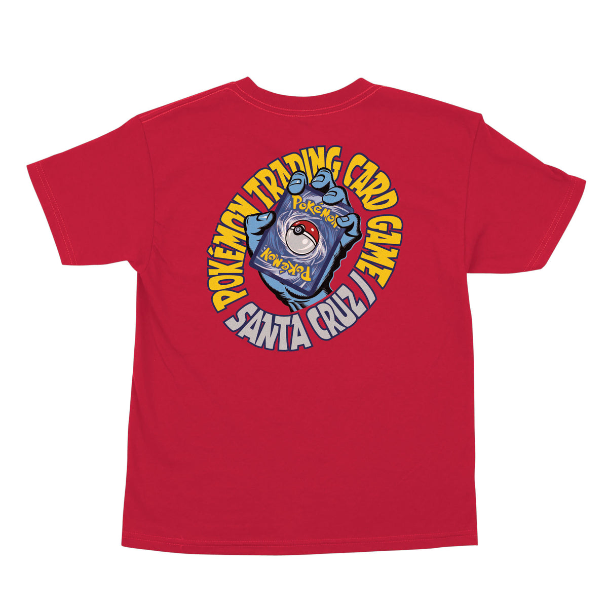 Santa Cruz Youth Pokemon TCG Hand T-Shirt-Red | Santa Cruz | - Northshore Newquay - Surf/Skate Shop