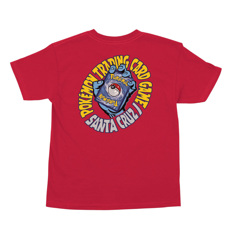 Santa Cruz Youth Pokemon TCG Hand T-Shirt-Red | Santa Cruz | - Northshore Newquay - Surf/Skate Shop