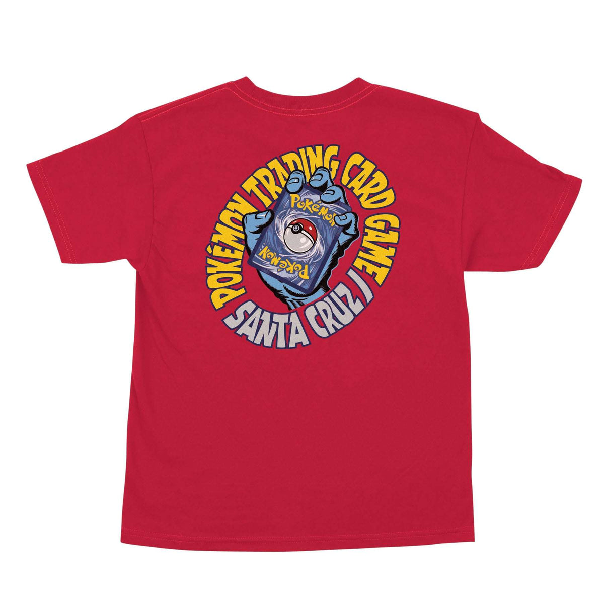 Santa Cruz Youth Pokemon TCG Hand T-Shirt-Red | Santa Cruz | - Northshore Newquay - Surf/Skate Shop