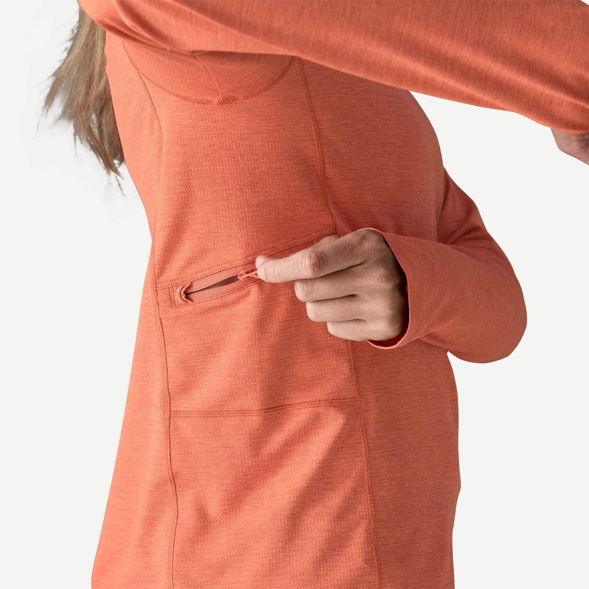 Patagonia Women's Long-Sleeved Capilene® Cool Sun Shirt-Mellow Melon - Peach Sherbet X-Dye | Patagonia | - Northshore Newquay - Surf/Skate Shop