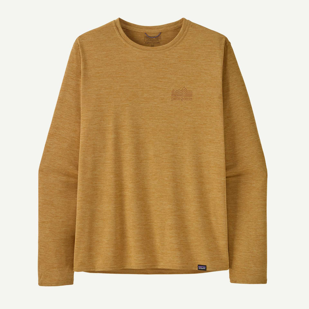 Patagonia Men's Long-Sleeved Capilene® Cool Daily Graphic Shirt-Strataspire: Beeswax Tan X-Dye | Patagonia |