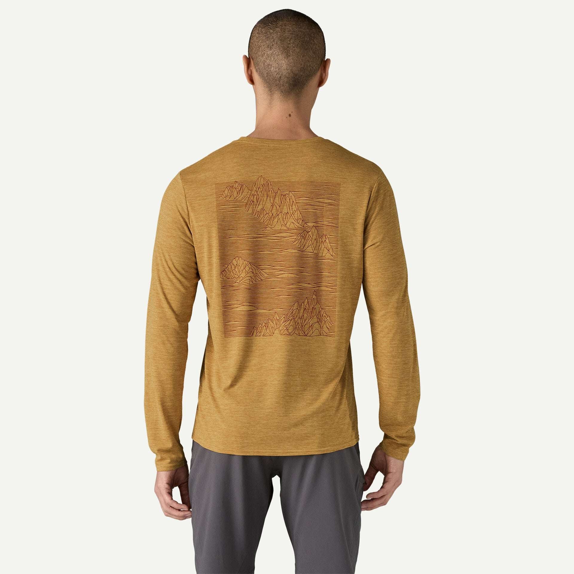 Patagonia Men's Long-Sleeved Capilene® Cool Daily Graphic Shirt-Strataspire: Beeswax Tan X-Dye | Patagonia |