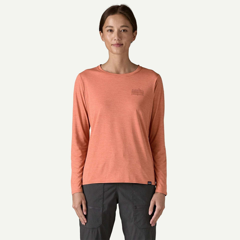 Patagonia Women's Long-Sleeved Capilene®Cool Daily Graphic Shirt-Strataspire: Moment Pink X-Dye XL | Patagonia | T Shirt