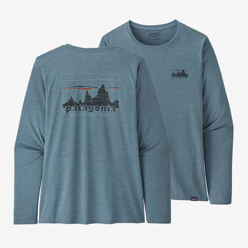 Patagonia Women's Long-Sleeved Capilene® Cool Daily Graphic Shirt'73 Skyline: Light Plume Grey X-Dye XL | Patagonia |