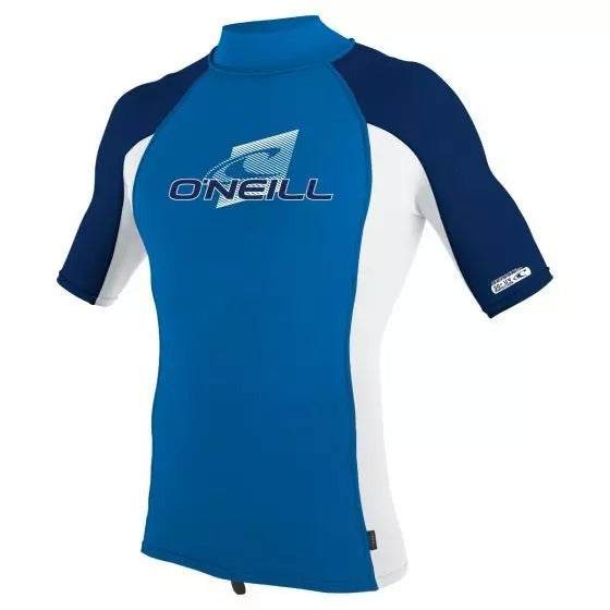 O'Neill youth Premium Skins S/S Turtleneck Ocean/white/navy | O’neill | Rash Vest - Northshore Newquay - Surf/Skate Shop