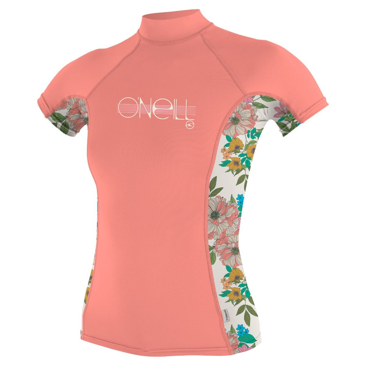 O'Neill girls Premium Skins S/S Turtleneck Desert flower/cara floral | O’neill | Rash Vest - Northshore Newquay - Surf/Skate Shop