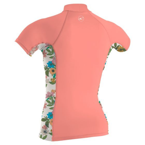 O'Neill girls Premium Skins S/S Turtleneck Desert flower/cara floral | O’neill | Rash Vest - Northshore Newquay - Surf/Skate Shop