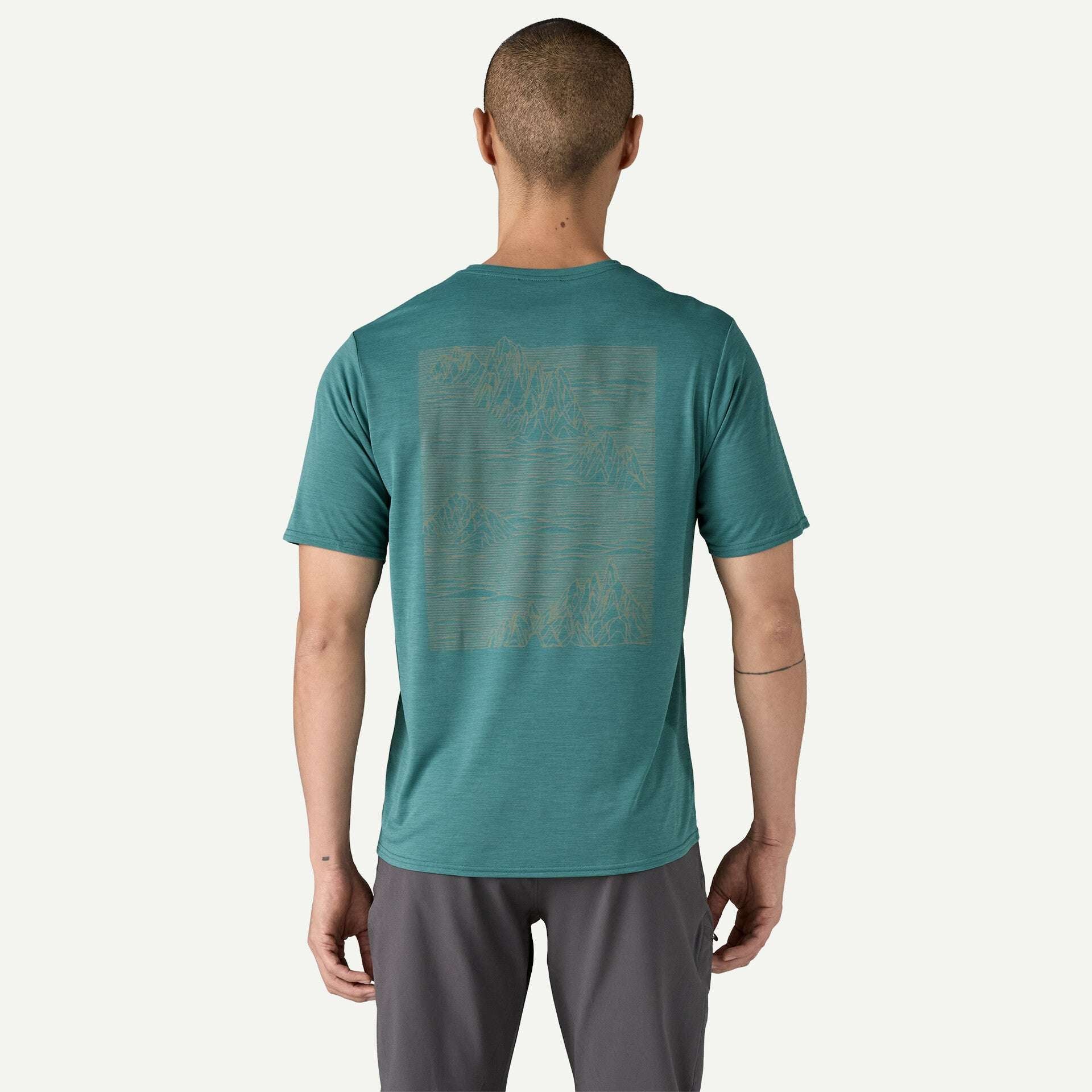 Patagonia Men's Capilene® Cool Daily Graphic Shirt- Strataspire: Wetland Blue X-Dye | Patagonia |
