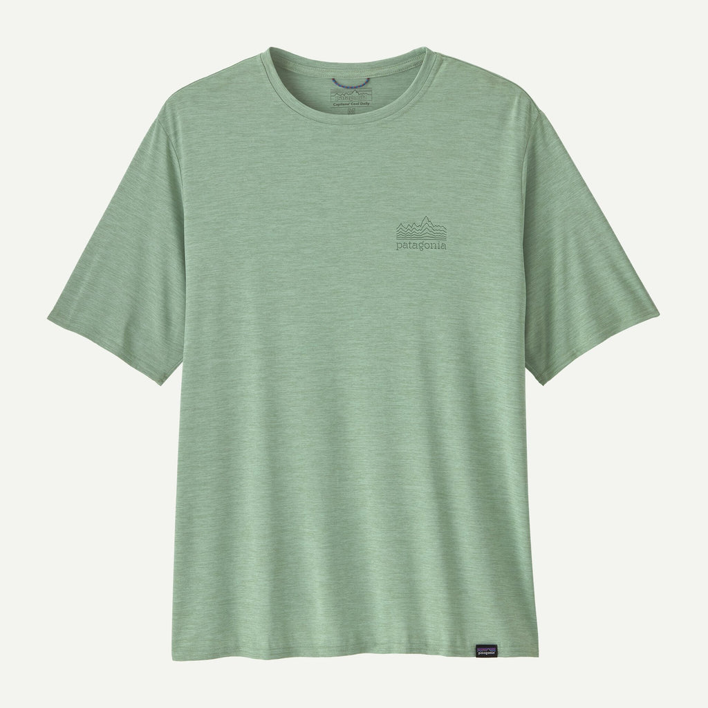 Patagonia Men's Capilene® Cool Daily Graphic Shirt- Ellwood Green X-Dye | Patagonia | T Shirt