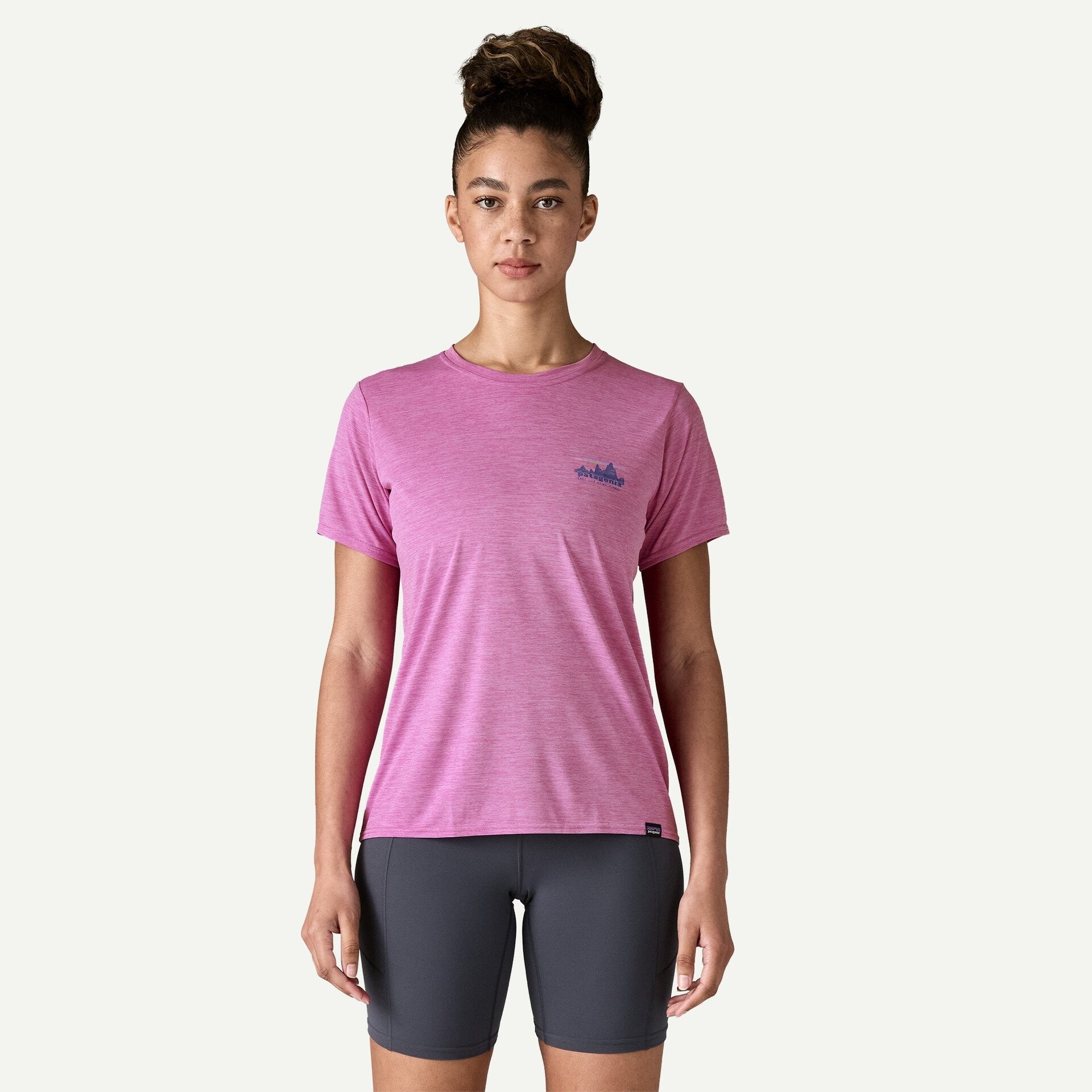 Patagonia Women's Capilene® Cool Daily Graphic Shirt Waters-73 Skyline: Brisk Purple X-Dye XL | Patagonia | T Shirt