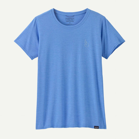 Patagonia Women's Capilene® Cool Daily Graphic Shirt Waters-Swelldrifter: Abundant Blue X-Dye XL | Patagonia |