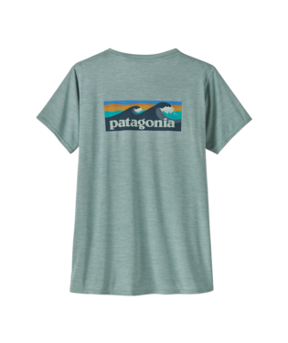 Patagonia Women's Capilene® Cool Daily Graphic Shirt - Waters-Boardshort logo-Thermal Blue | Patagonia |