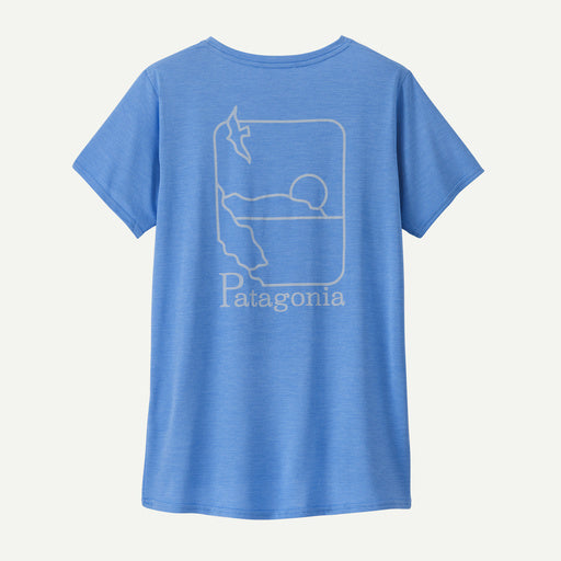 Patagonia Women's Capilene® Cool Daily Graphic Shirt Waters-Swelldrifter: Abundant Blue X-Dye | Patagonia |