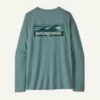 Patagonia Women's Long-Sleeved Capilene® Cool Daily Shirt - Boardshort Logo- Blue Sage - Light Blue Sage X-Dye XL | Patagonia | - Northshore Newquay - Surf/Skate Shop
