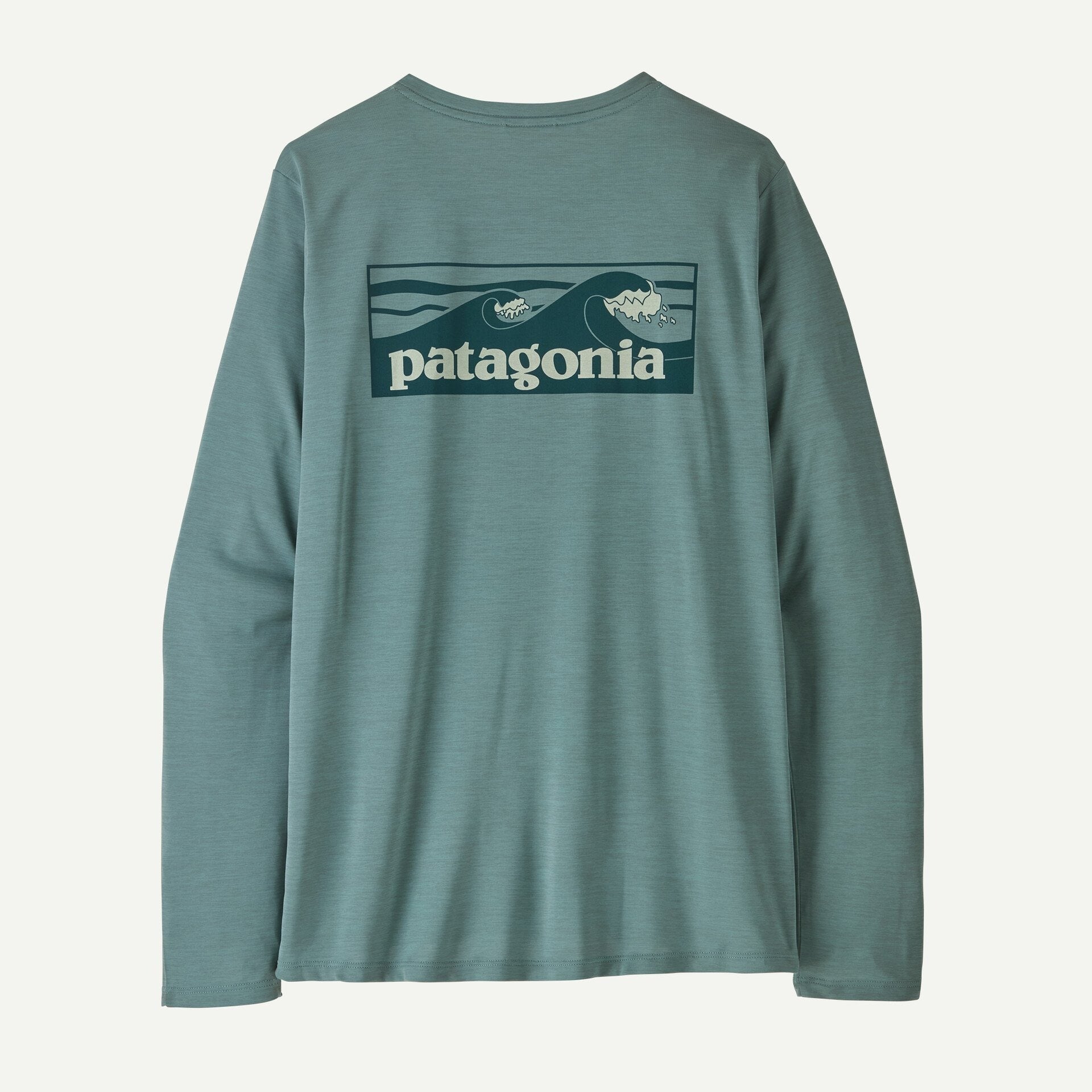 Patagonia Women's Long-Sleeved Capilene® Cool Daily Shirt - Boardshort Logo- Blue Sage - Light Blue Sage X-Dye | Patagonia | - Northshore Newquay - Surf/Skate Shop