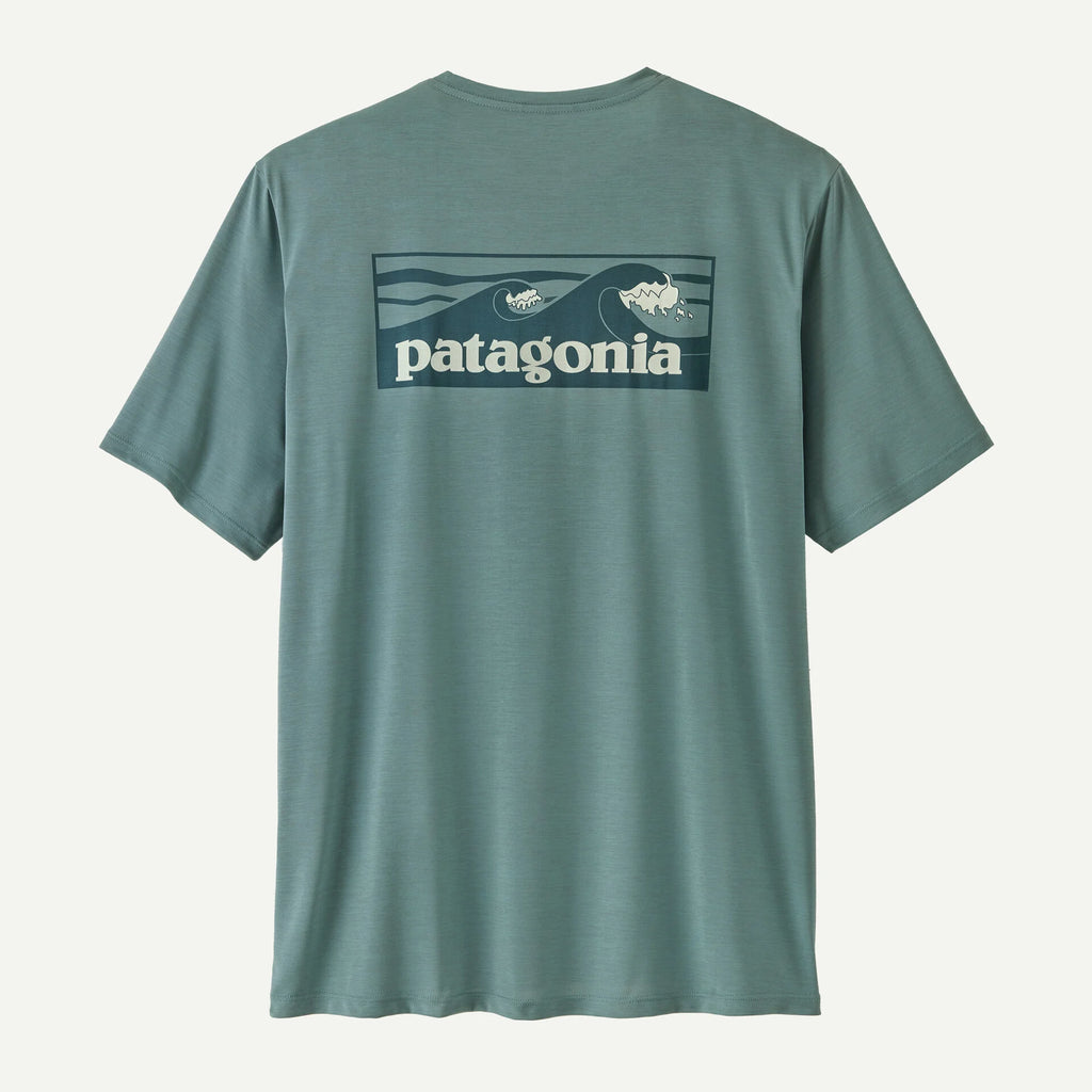 Patagonia Men's Capilene® Cool Daily Shirt - Boardshort Logo-Blue Sage - Light Blue Sage X-Dye