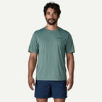 Patagonia Men's Capilene® Cool Daily Shirt - Boardshort Logo-Blue Sage - Light Blue Sage X-Dye