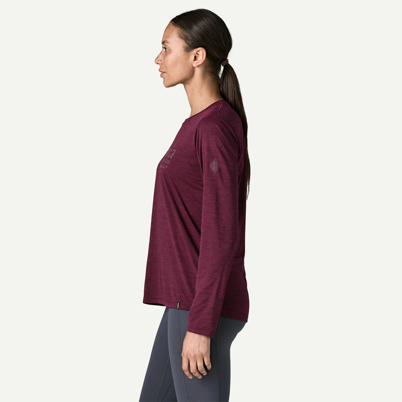 Patagonia Women's Long-Sleeved Capilene® Cool Daily Shirt - Hut Tripper- Berry Fig - Light Berry Fig X-Dye | Patagonia | - Northshore Newquay - Surf/Skate Shop