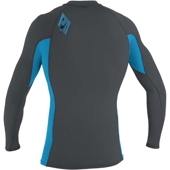 O'NEILL Youth Premium Skins Long Sleeve Rash Vest Graph/sky/Graph | O’neill | rashvest - Northshore Newquay - Surf/Skate Shop